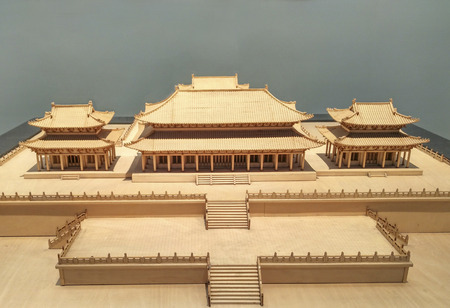 Chinese ancient architecture modelのeditorial素材