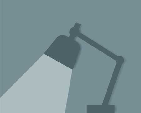 A desk lamp that works at nightのイラスト素材