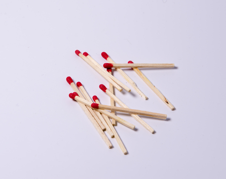 Matches on white backgroundの写真素材