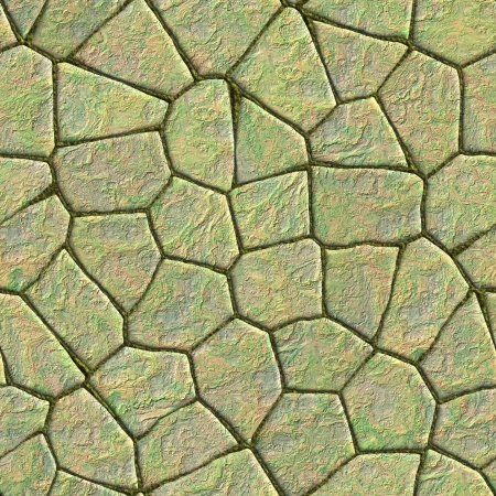 Green sidewalk blocks backgroundの写真素材