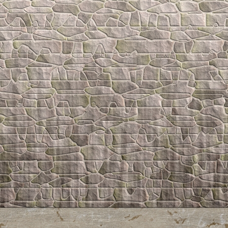 Gray stone wall background illustrationの写真素材