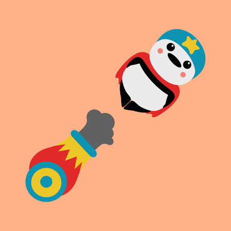 panda cannonballのイラスト素材