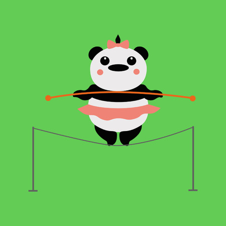 panda acrobatのイラスト素材