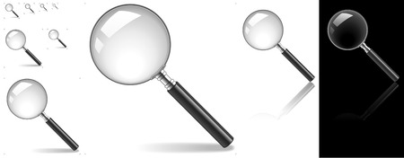 magnifying glass iconのイラスト素材
