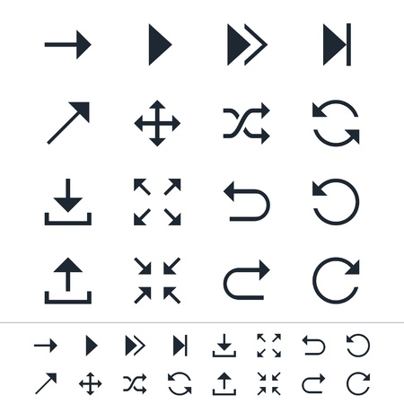 Arrow symbol iconsのイラスト素材