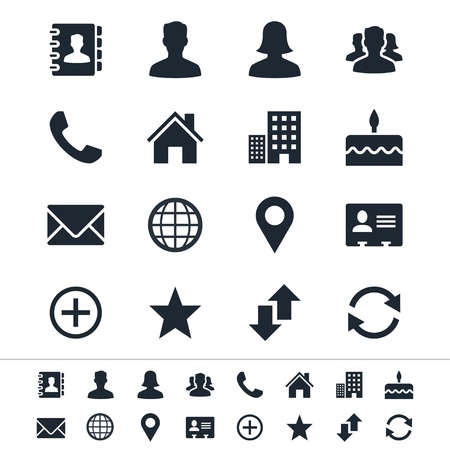 Contact iconsのイラスト素材