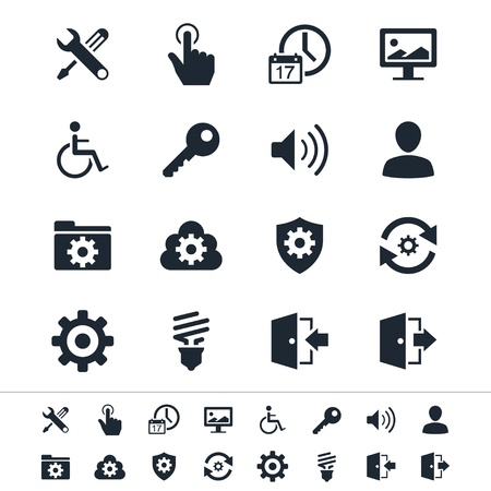 Setting iconsのイラスト素材