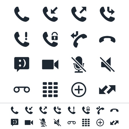 Telephone iconsのイラスト素材