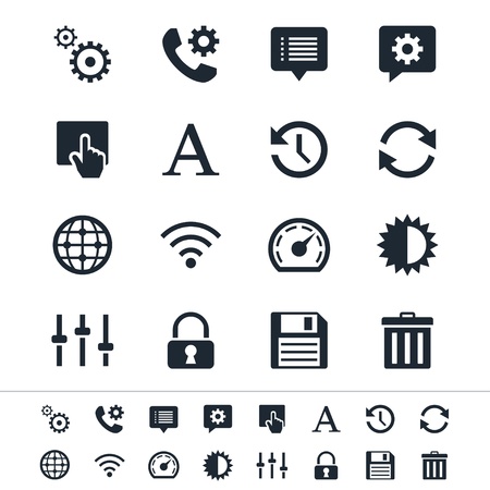 Setting iconsのイラスト素材