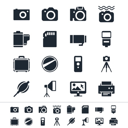 Photography iconsのイラスト素材