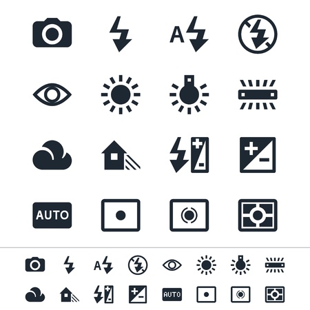Photography iconsのイラスト素材