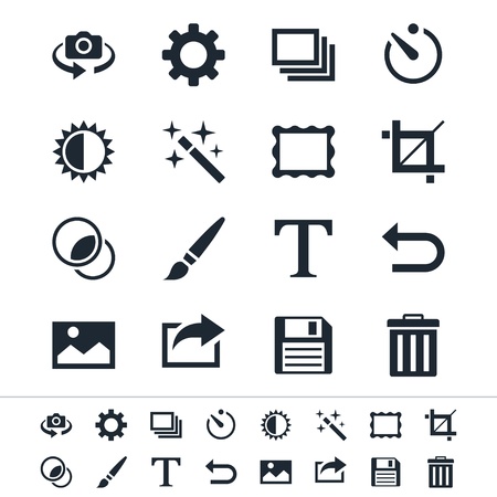 Photography iconsのイラスト素材