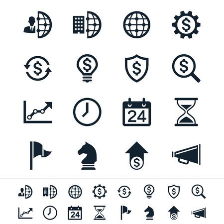 Business and management iconsのイラスト素材