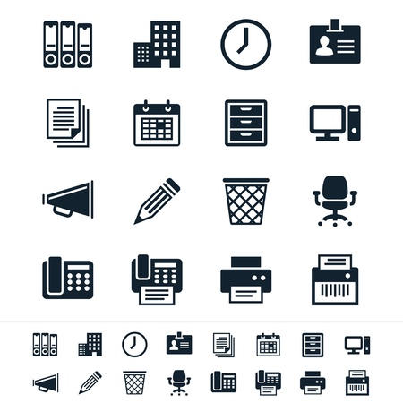 Business and office iconsのイラスト素材