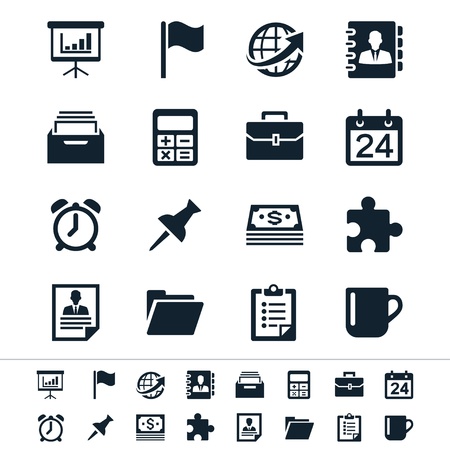 Business and office iconsのイラスト素材