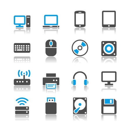Computer icons - reflection themeのイラスト素材
