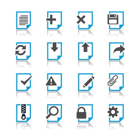 Document icons reflection themeのイラスト素材