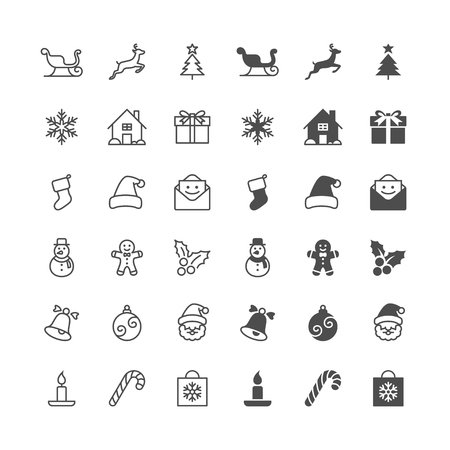 Christmas icons, included normal and enable state.のイラスト素材