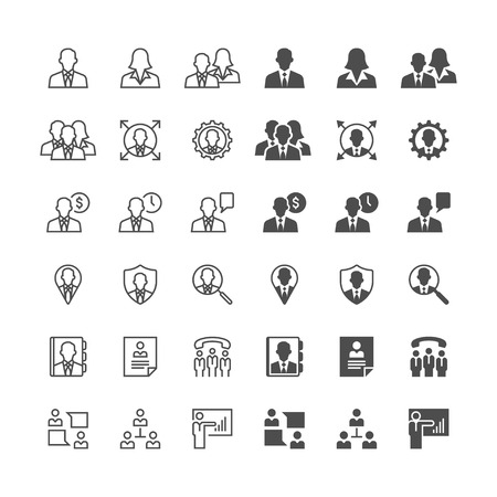 Business icons, included normal and enable state.のイラスト素材