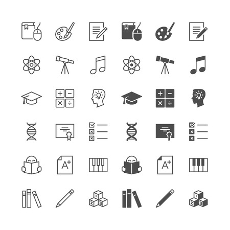 Education icons, included normal and enable state.のイラスト素材