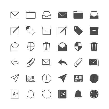 Email icons, included normal and enable state.のイラスト素材