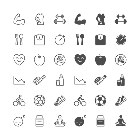 Health care icons, included normal and enable state.のイラスト素材
