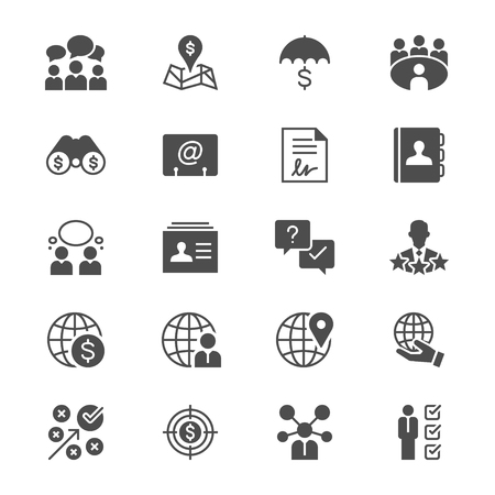 Business flat iconsのイラスト素材