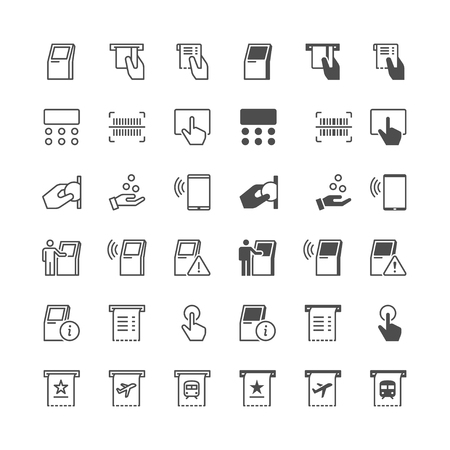 Kiosk icons, included normal and enable state.のイラスト素材