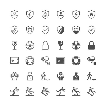 Safety icons, included normal and enable state.のイラスト素材