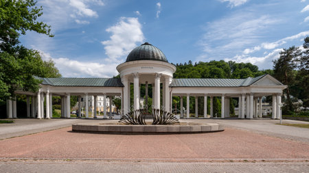 Colonnade Park Boheminium Marianske Lazne Marianske Lazne, Czech Republic / Karlovy Vary Region - 06 22 2022: Colonnade | Bohemian Park"のeditorial素材