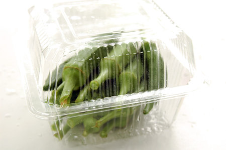 Okra (Makuea Sawanh) is steamed and eaten as a vegetable or used in stir-fries.の写真素材