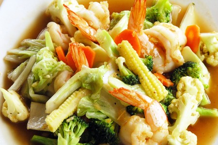 Fried mixed vegetableの写真素材