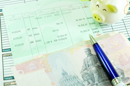 Personal monthly budget planの写真素材