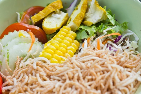 vegetarian salad in phuket styleの写真素材