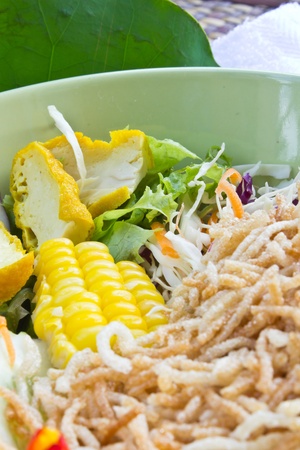 vegetarian salad in phuket styleの写真素材