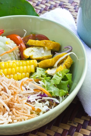 vegetarian salad in phuket styleの写真素材