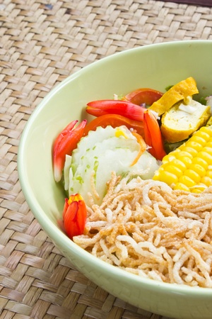 vegetarian salad in phuket styleの写真素材