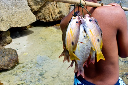 Sea Gypsies and andaman fish のeditorial素材