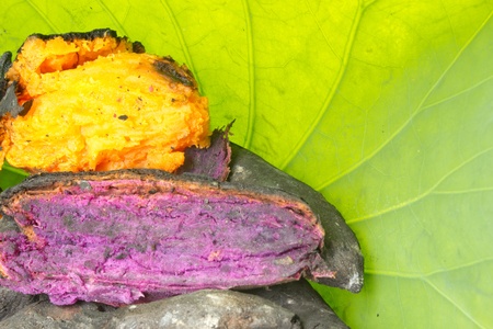 baked sweet potato の写真素材