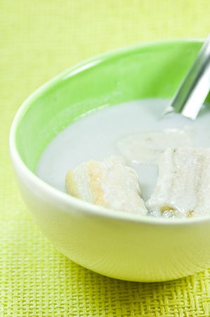 banana in coconut milk の写真素材