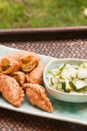 phuket curry puffの写真素材