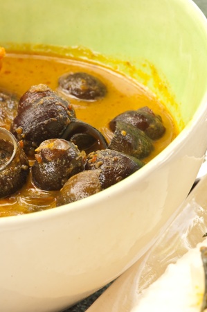 Pond snail curry の写真素材