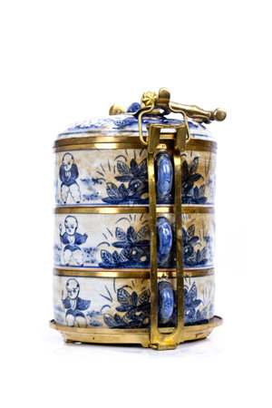 Food carrier on a white background.の写真素材