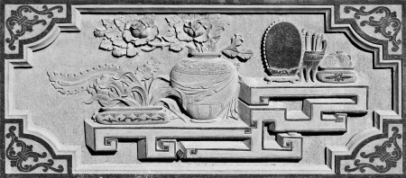  Chinese wall Stone Carvingのeditorial素材