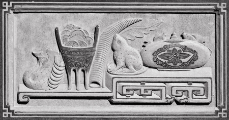   Chinese wall Stone Carvingのeditorial素材