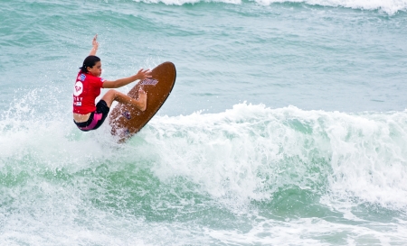 Anissa Flynn ASC rankings leader winner of Women s Division 2012 Asian Surfing Championshipのeditorial素材