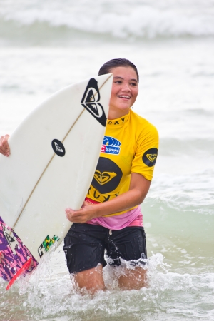 Anissa Flynn ASC rankings leader winner of Women s Division 2012 Asian Surfing Championshipのeditorial素材