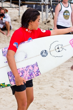 Anissa Flynn ASC rankings leader winner of Women s Division 2012 Asian Surfing Championshipのeditorial素材