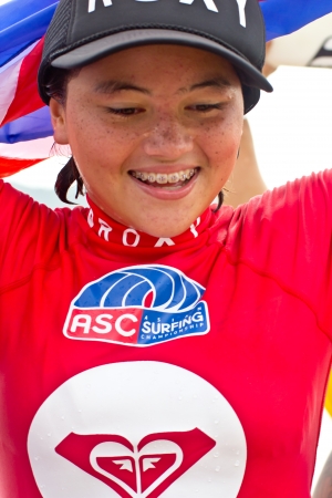 Anissa Flynn ASC rankings leader winner of Women s Division 2012 Asian Surfing Championshipのeditorial素材