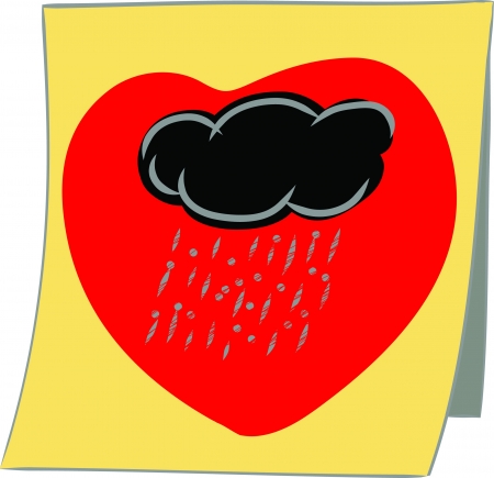 Hand draw cartoon on paper note のイラスト素材